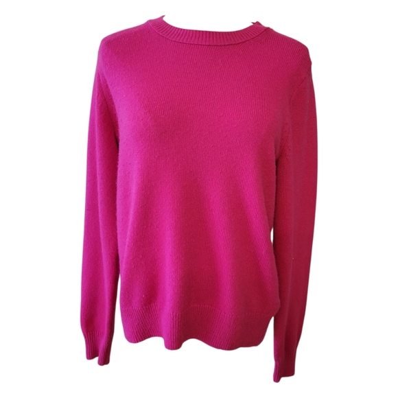 Banana Republic Hot Pink Crewneck Sweater Size Medium - Picture 2 of 5